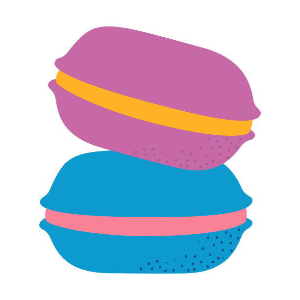 蛋白质颜色的马卡龙-平面设计风格图片下载