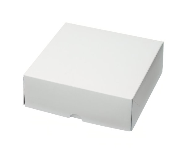 产品设计模型的白色纸盒照片，白色背景隔离图片下载