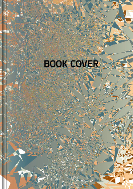 具有抽象几何形状的书封面模板图片下载