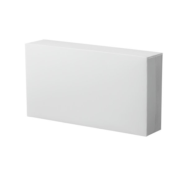 产品设计模型的白色纸盒照片，白色背景隔离图片下载