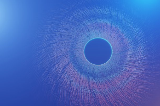 抽象的眼睛。恒星轨迹的中心运动。星暴动态线或射线。3 d渲染插图。设计背景图案图片下载