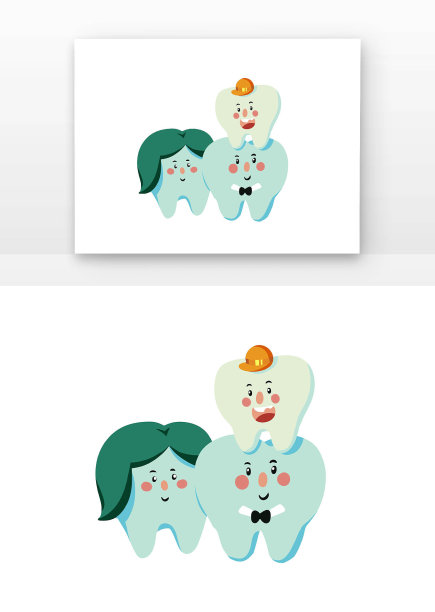 卡通一家人牙齿图片下载
