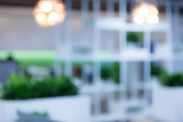 模糊的现代办公室内部背景图片下载