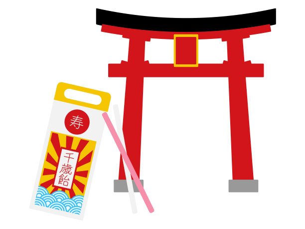 鸟居和千岁糖果图标图片下载