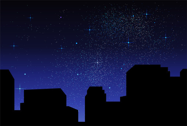 美丽的星空背景插图图片下载