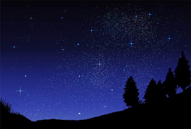 美丽的星空背景插图图片下载