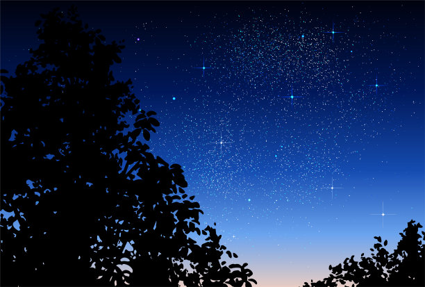美丽的星空背景插图图片下载
