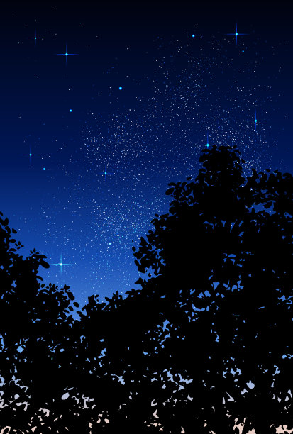 美丽的星空背景插图图片下载