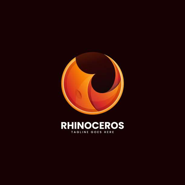 Logo犀牛渐变彩色风格图片下载