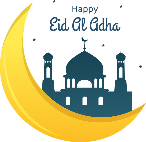 古尔邦节背景卡通图片下载