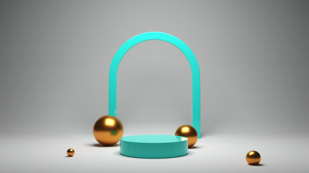 产品展示的几何形状平台。基座的场景图片下载