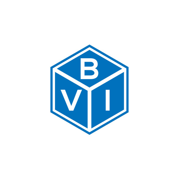 黑色背景上的BVI字母标志设计图片下载