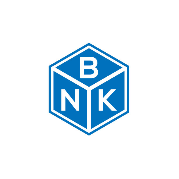 黑底BNK字母标志设计图片下载