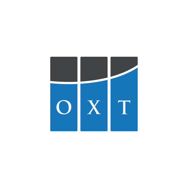 白色背景上的OXT字母标志设计图片下载