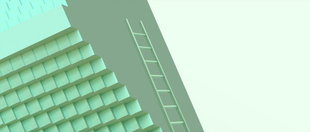 创意理念和经营理念。绿色背景下不同的成功理念。互联网，拷贝空间，数字，横幅，网站-3d渲染图片下载