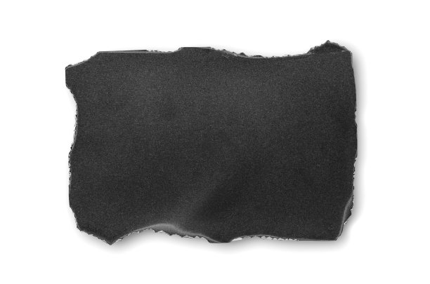 白色背景的黑色焦纸。设计元素或作品集。副本的空间。孤立在白色图片下载