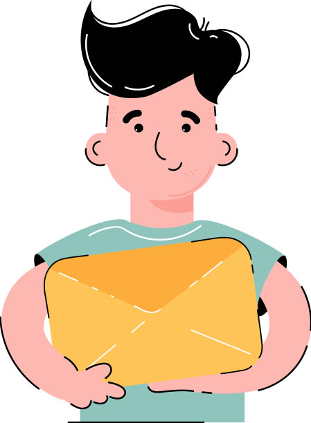 盖伊是抱着一封信的概念接收图片下载