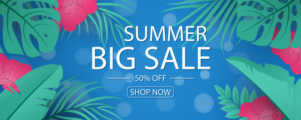 夏横幅模板为夏广告图片下载