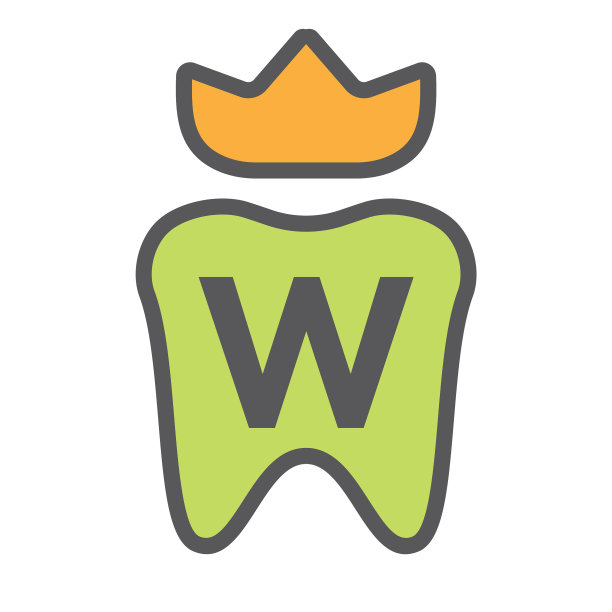 牙科标志设计上的字母w冠符号图片下载