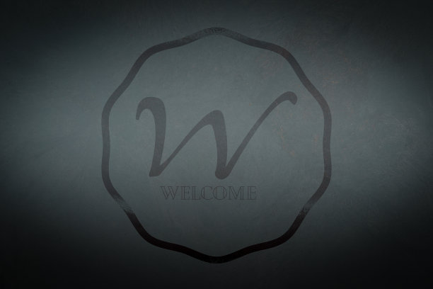 欢迎海报树叶背景彩色梯度刷设计矢量纸插图。图片下载