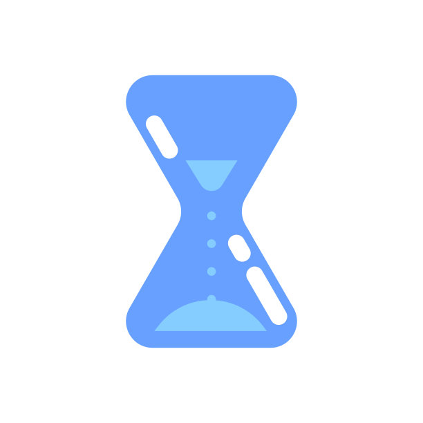 沙漏,漏壶。平面图标矢量插图。标志concept.2d。白色的孤立的背景图片下载