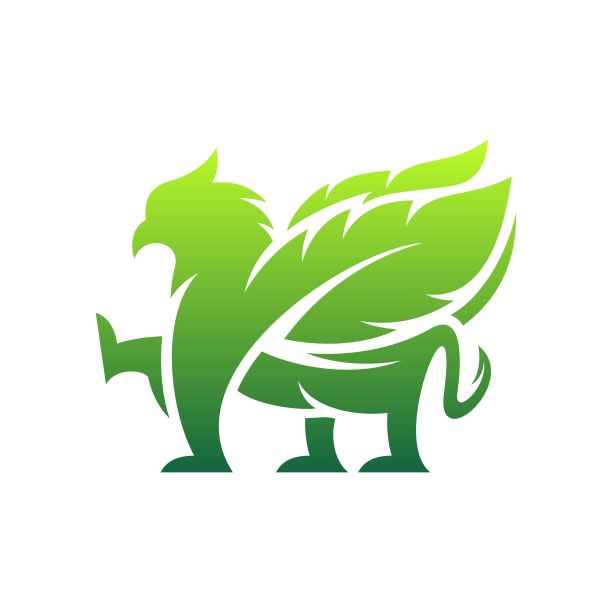动物格里芬叶标志设计图片下载