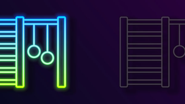 发光的霓虹灯线木制瑞典墙图标图片下载