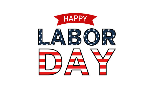 劳动节贺卡与美国国旗背景和文字劳动节快乐图片下载