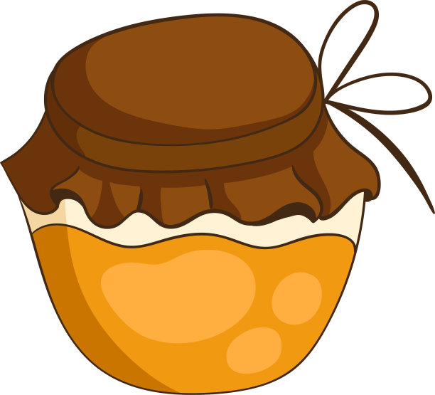 矢量剪纸与美味的果酱。香酱插图。图片下载