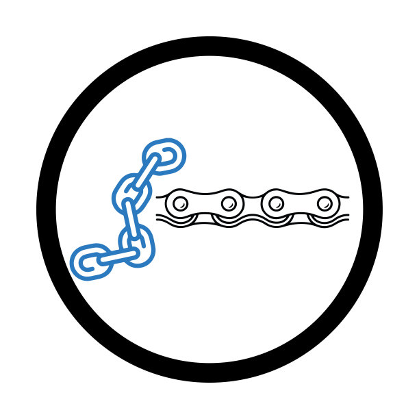 自行车链条组件机构图标图片下载