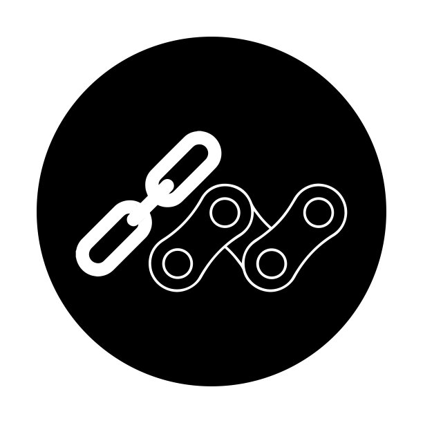 自行车链条或零件机械图标图片下载