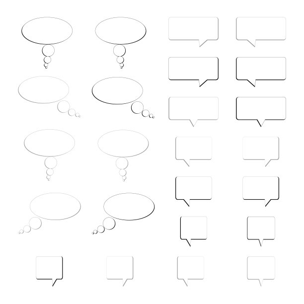 一套语言和思想的泡沫图片下载