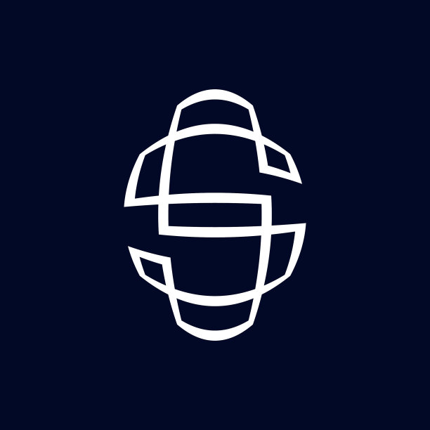 字母S标志。交织的线条现代签名图标。图片下载