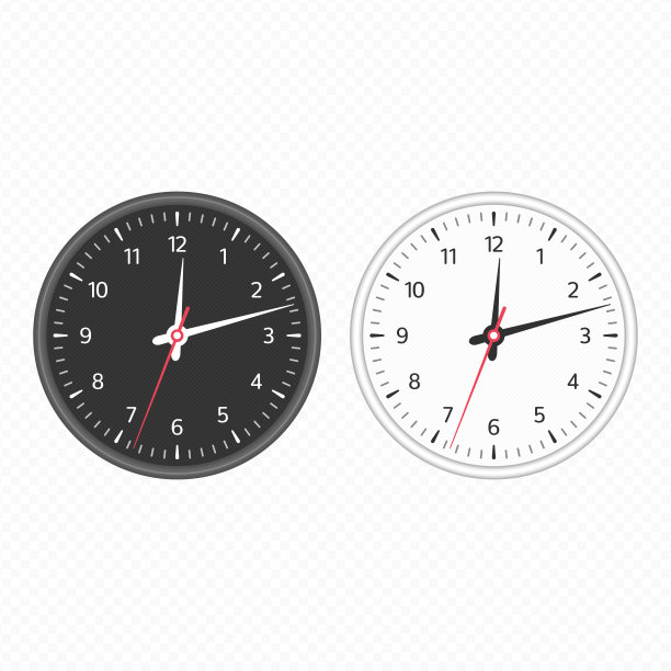 白色和黑色的时钟。图片下载