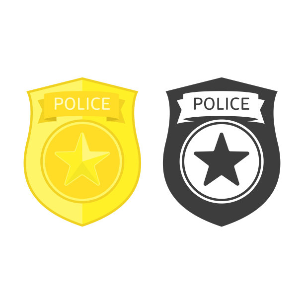 警察徽章图标。图片下载
