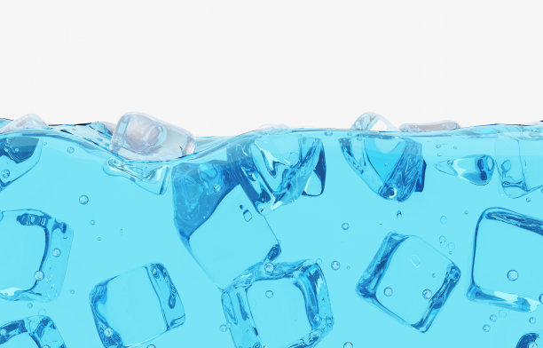 美丽的冰和水的3D图像图片下载