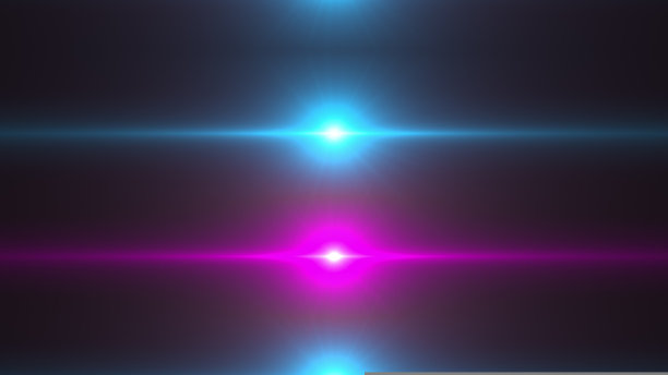 分形射线与发光的脉冲光图片下载