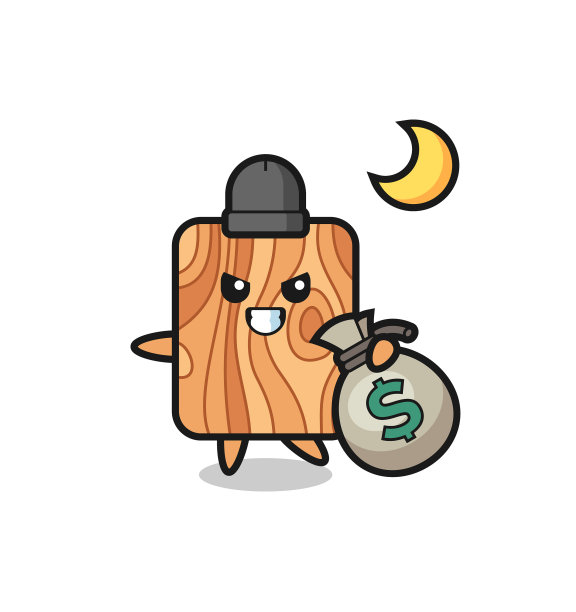 木板木卡通被偷了钱图片下载