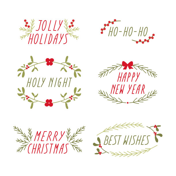 圣诞贺卡的短语图片下载