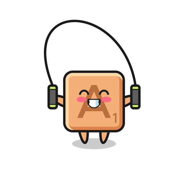 用跳绳拼字的卡通人物图片下载