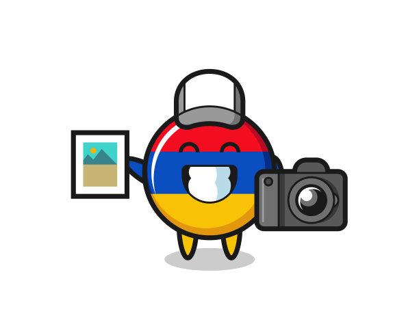 身为摄影师的亚美尼亚国旗的品格图片下载