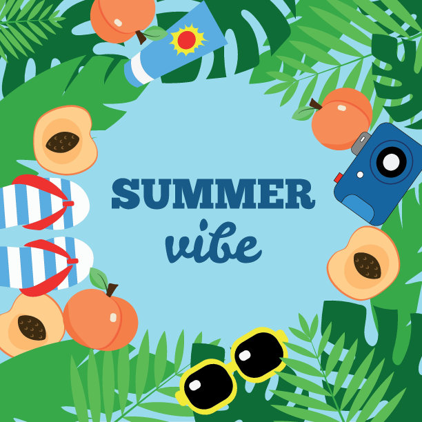 夏天感觉卡。图片下载