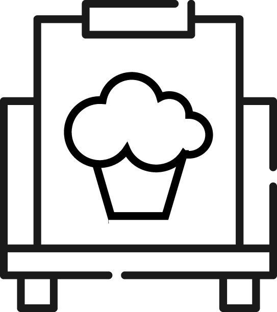 艺术，图画，在画布上画画。矢量符号绘制在平面风格。适合网站，商店，应用程序。可编辑的中风。线条图标的纸杯蛋糕在画布上图片下载