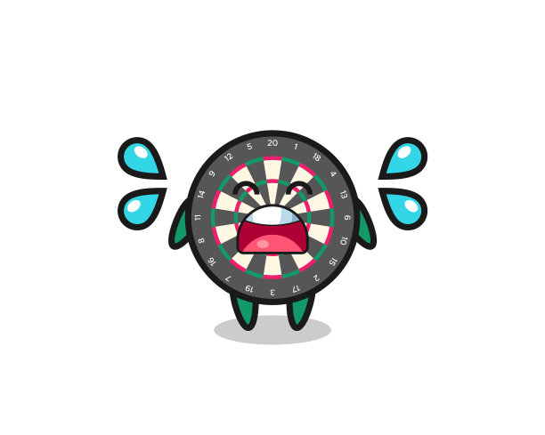 飞镖板卡通与哭泣的手势图片下载