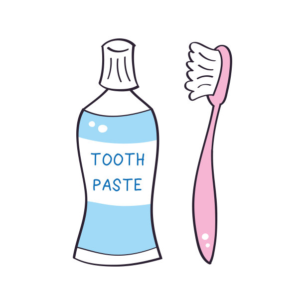 牙刷和牙膏图片下载