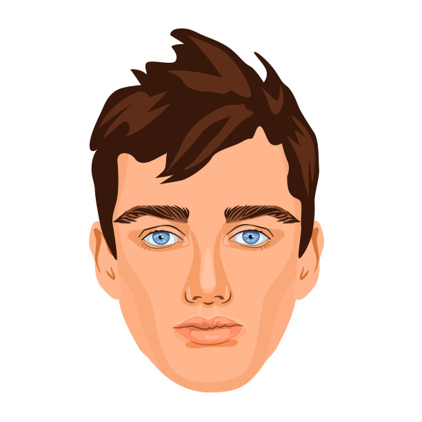 男性肖像孤立在白色背景。图片下载