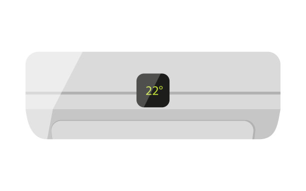 空调墙室内显示器白色平面图片下载