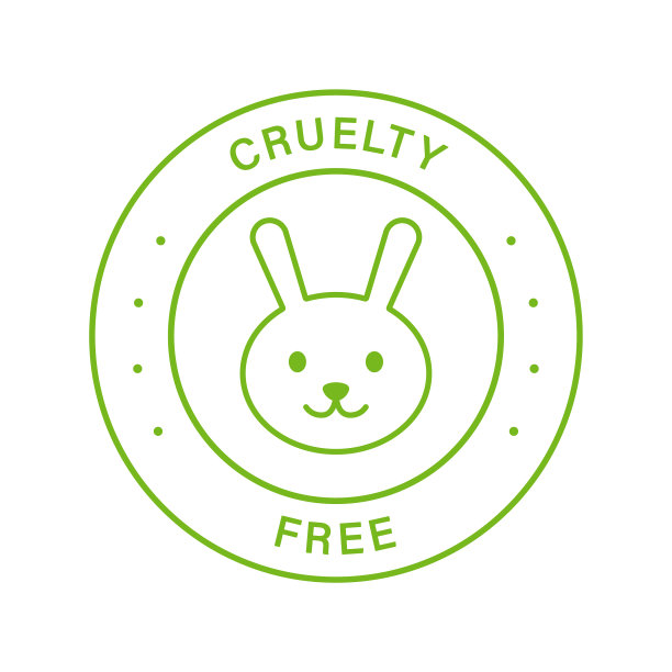 无残忍线绿色印章，无动物试验图片下载