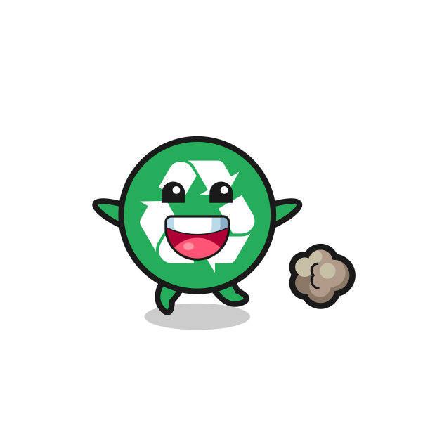 快乐的循环漫画与奔跑的姿势图片下载