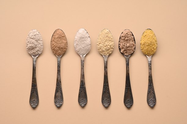 各种无筋面粉。平躺,图片下载